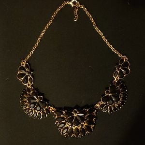 Gold and black Art Deco style necklace